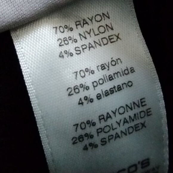 CHICO's Black PONTE Knit LEGGING Sz 0 Ankle - Picture 4 of 6